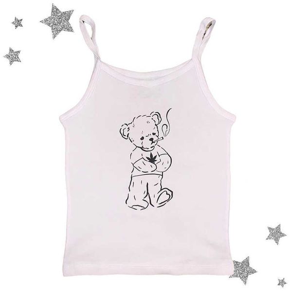women's t-shirt aesthetic cute sleeveless camisole punk bear cartoon print grunge crop y2k clothes gothic emo girls corset tank baby te, White
women's t-shirt aesthetic cute sleeveless camisole punk bear cartoon print grunge crop y2k clothes gothic emo girls corset tank baby te, White