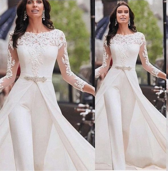 women s two piece pants boho wedding jumpsuits lace long jacket with train appliqued sweetheart bridal suit custom made beach robe de mariee, White
women s two piece pants boho wedding jumpsuits lace long jacket with train appliqued sweetheart bridal suit custom made beach robe de mariee, White