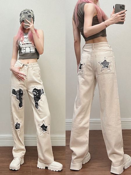 women's jeans qweek y2k beige women fairy grunge 90s vintage patchwork wide leg denim pants oversized streetwear hip hop baggy trousers, Blue
women's jeans qweek y2k beige women fairy grunge 90s vintage patchwork wide leg denim pants oversized streetwear hip hop baggy trousers, Blue