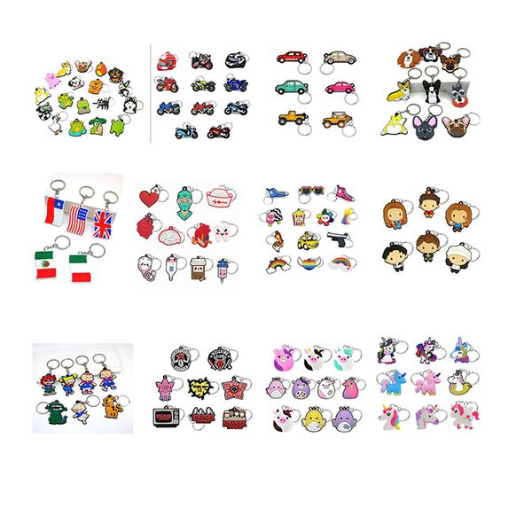 30pcs soft rubber keychains cartoon key holder party gift fashion pendant wholeslae, Silver
30pcs soft rubber keychains cartoon key holder party gift fashion pendant wholeslae, Silver
