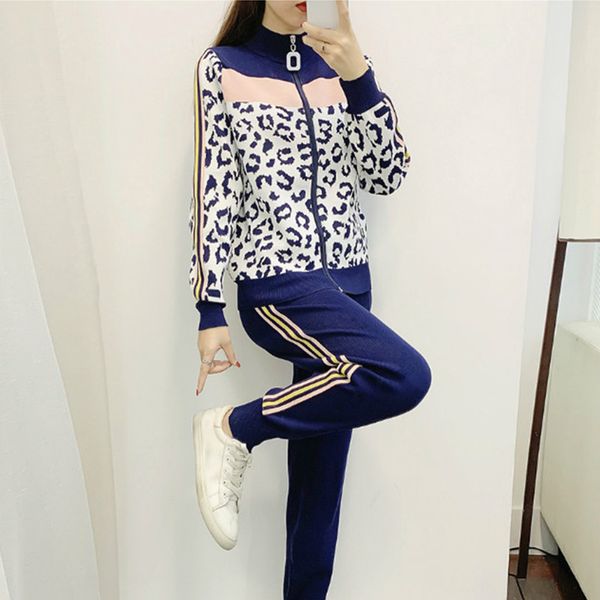 women s two pants autumn winter knitted sweater set leopard cardigans coat ankle length trouser pant tracksuit 230228, White
women s two pants autumn winter knitted sweater set leopard cardigans coat ankle length trouser pant tracksuit 230228, White