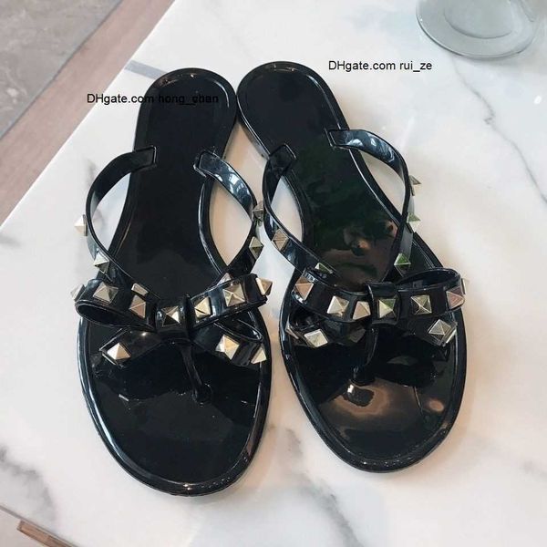 woman new 2017ss summer slippers sandals rivets big bowknot flip flops beach sandalias femininas flat jelly designer sandals, Black
woman new 2017ss summer slippers sandals rivets big bowknot flip flops beach sandalias femininas flat jelly designer sandals, Black