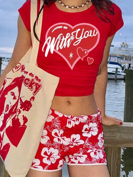 women's t-shirt egirl short sleeve tshirts y2k tee vintage heart letters graphic print summer aesthetic cropped streetwear grunge z03, White
women's t-shirt egirl short sleeve tshirts y2k tee vintage heart letters graphic print summer aesthetic cropped streetwear grunge z03, White