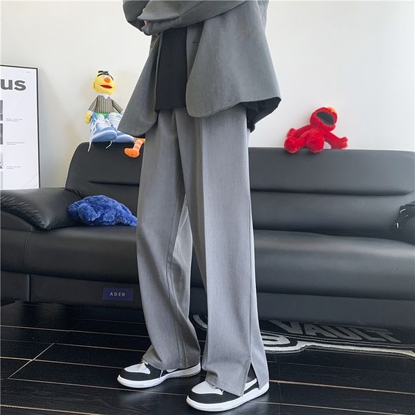 men's pants summer fashion casual trousers loose straight side suit korean boutique clothing 230301, Black
men's pants summer fashion casual trousers loose straight side suit korean boutique clothing 230301, Black