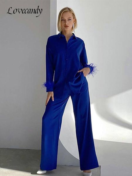 women's two piece pant vintage feather full sleeve lapel 2 sets2023 spring single breasted trousers suits female fashion casual suit 23, White
women's two piece pant vintage feather full sleeve lapel 2 sets2023 spring single breasted trousers suits female fashion casual suit 23, White