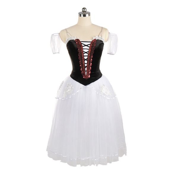 stage wear velvet black white ballet tutu costume competition giselle variation ballet stage costume professional ballet romantic for girls, Black;red
stage wear velvet black white ballet tutu costume competition giselle variation ballet stage costume professional ballet romantic for girls, Black;red