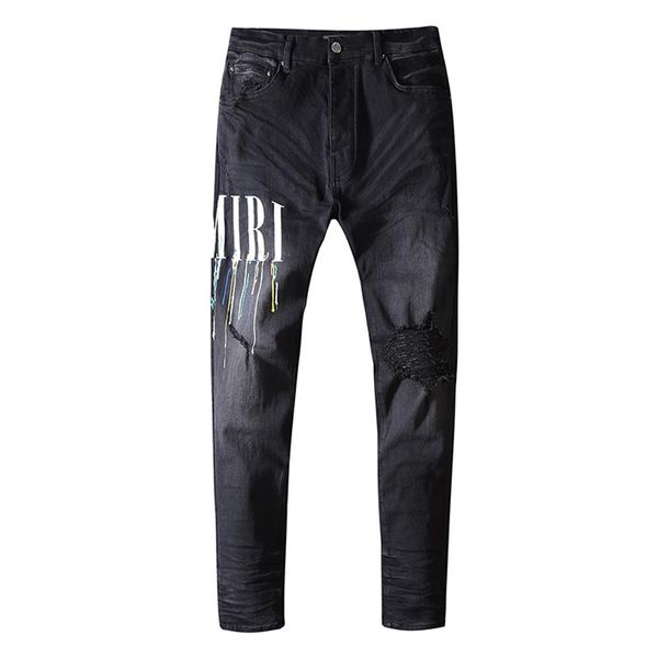 mens jeans european and american fashion letters embroidery folds holes wash water old fashion casual slim-fitting pants te251a, Blue
mens jeans european and american fashion letters embroidery folds holes wash water old fashion casual slim-fitting pants te251a, Blue