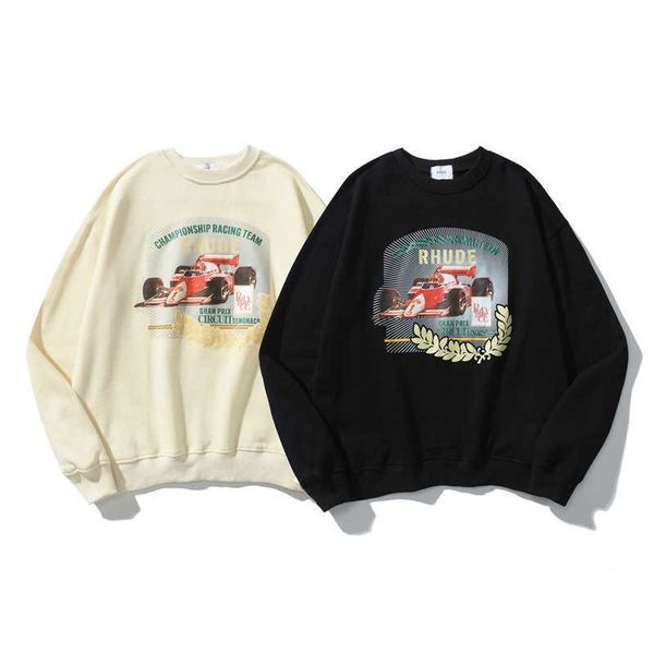meichao rhude xiaozhong f1 racing hd print high street casual loose hip-hop men's and women's pullover round neck sweater, Black
meichao rhude xiaozhong f1 racing hd print high street casual loose hip-hop men's and women's pullover round neck sweater, Black