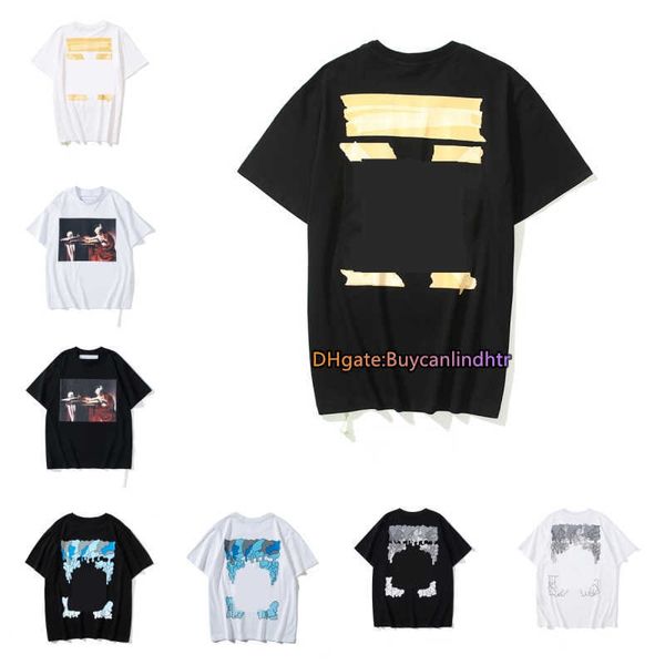 men's t-shirts off offs white yellow warning strip printing student couple loose short t-shirt fashion printed x the back, White;black
men's t-shirts off offs white yellow warning strip printing student couple loose short t-shirt fashion printed x the back, White;black