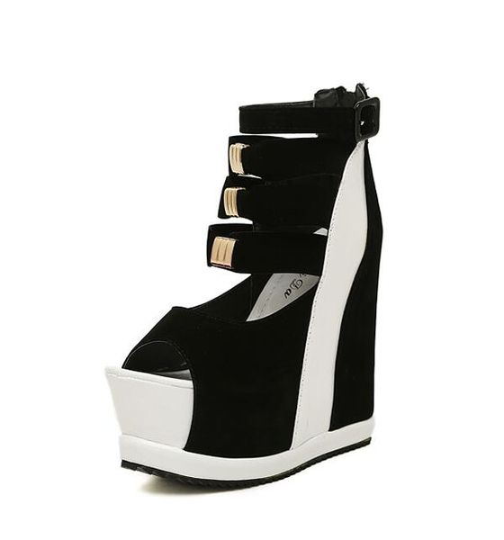 summer new genuine women platform sandals wedges high heel 14cm peep toe mixed colors sweet woman shoes ladies shoes, Black
summer new genuine women platform sandals wedges high heel 14cm peep toe mixed colors sweet woman shoes ladies shoes, Black