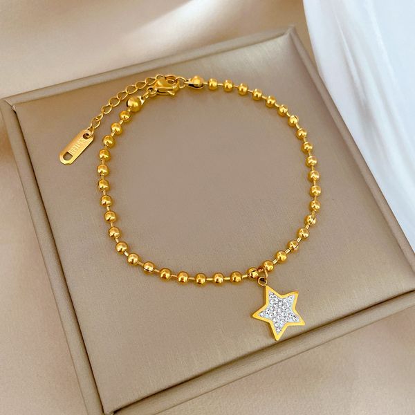 creative silver color star pendant round bead bracelet women new korean fashion hand ornaments, Black
creative silver color star pendant round bead bracelet women new korean fashion hand ornaments, Black