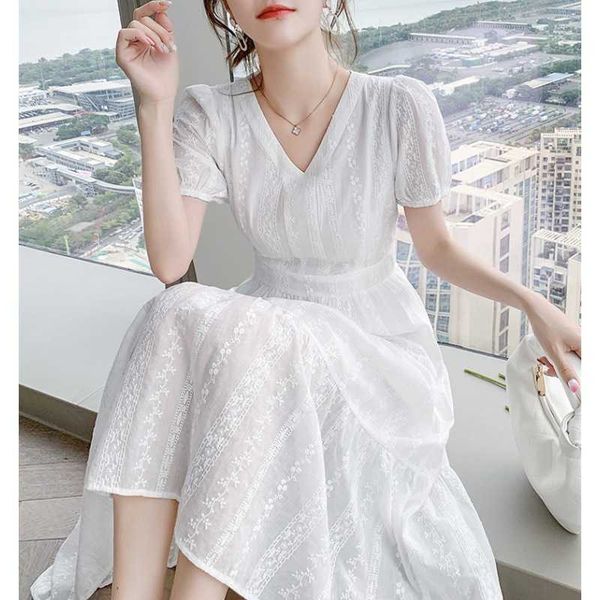women's casual dresses 2023 summer embroidered long skirt french style v-neck slim dresses girl, Black;gray
women's casual dresses 2023 summer embroidered long skirt french style v-neck slim dresses girl, Black;gray