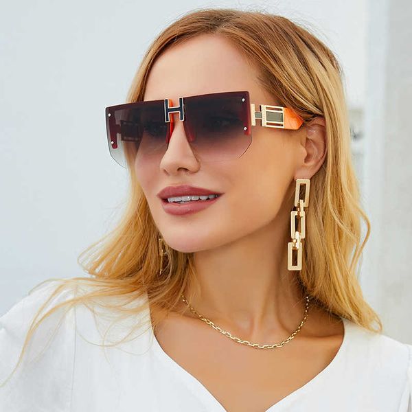 sunglasses women's anti ultraviolet large frame sunglasses men's fashion cut rimless glasses sunglasses with box, Black
sunglasses women's anti ultraviolet large frame sunglasses men's fashion cut rimless glasses sunglasses with box, Black