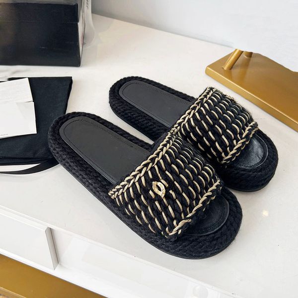 designer womens platform slippers crochet knit slip on sandals ladies slide classic pink blue mule silver hardware round toes flip flops for, Black
designer womens platform slippers crochet knit slip on sandals ladies slide classic pink blue mule silver hardware round toes flip flops for, Black