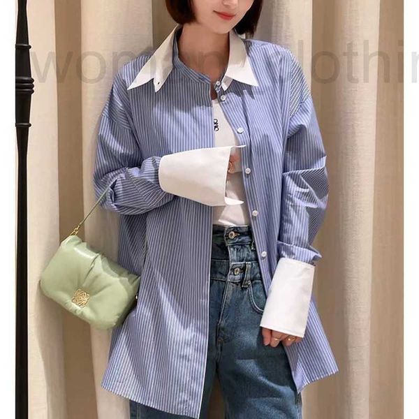 women's blouses & shirts designer the correct version 2023 early spring new striped shirt high classic lapel yv5n, White
women's blouses & shirts designer the correct version 2023 early spring new striped shirt high classic lapel yv5n, White