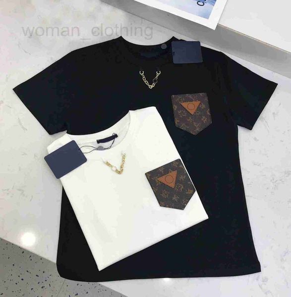 designer fashion women's t-shirt 2023 new leather patchwork short sleeve tees o-neck cotton casual t-shirt women spring summer clothes, White
designer fashion women's t-shirt 2023 new leather patchwork short sleeve tees o-neck cotton casual t-shirt women spring summer clothes, White