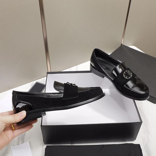 fashion dress shoes 2023 channel women leather high heel metal buckle letter logo wedding party business casual flat shoes 03-012, Black
fashion dress shoes 2023 channel women leather high heel metal buckle letter logo wedding party business casual flat shoes 03-012, Black
