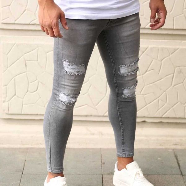 men's jeans new slim fit casual spring ripped stretch pencil pants grey soft comfortable denim street fashion sports y2303, Blue
men's jeans new slim fit casual spring ripped stretch pencil pants grey soft comfortable denim street fashion sports y2303, Blue