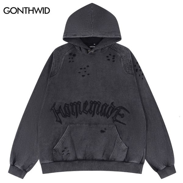 men's hoodies sweatshirts vintage hoodie streetwear hip hop embroidery ripped destroyed distressed wash hooded sweatshirt harajuku casu, Black
men's hoodies sweatshirts vintage hoodie streetwear hip hop embroidery ripped destroyed distressed wash hooded sweatshirt harajuku casu, Black