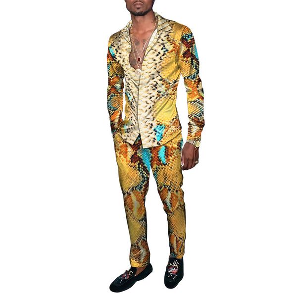 men's tracksuits spring autumn men tracksuit animal snake python texture pattern 3d printed clothes suit male shirts trousers 2pcs sets, Gray
men's tracksuits spring autumn men tracksuit animal snake python texture pattern 3d printed clothes suit male shirts trousers 2pcs sets, Gray