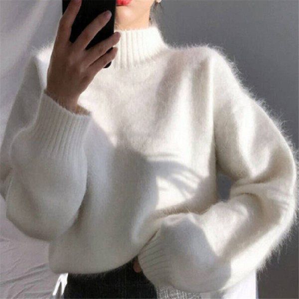 women's sweaters fashion woman sweaters women's outer wear white turtleneck sweater autumn and winter pullover wool loose sweater, White;black
women's sweaters fashion woman sweaters women's outer wear white turtleneck sweater autumn and winter pullover wool loose sweater, White;black