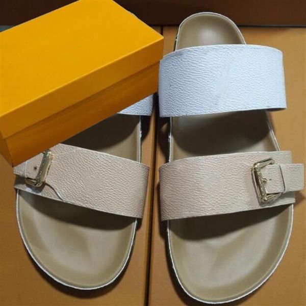 the latest portable flats thick slippers slides 2 straps with adjusted gold buckles genuine leather flops women summer resi263c, Black
the latest portable flats thick slippers slides 2 straps with adjusted gold buckles genuine leather flops women summer resi263c, Black