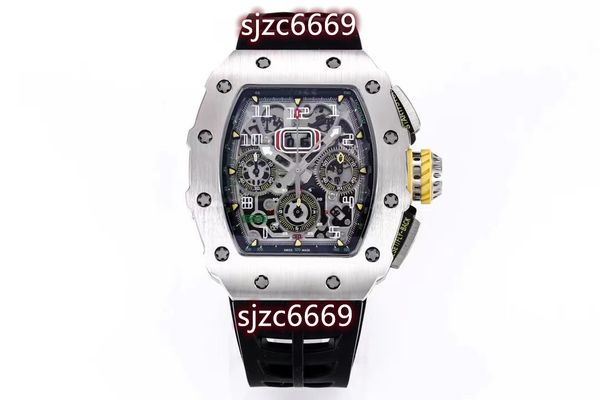 new chronograph mechanical wrist watches rm11-03 kv with 7750 multifun ctional chrono movement water resistant designer high-quality, Slivery;brown
new chronograph mechanical wrist watches rm11-03 kv with 7750 multifun ctional chrono movement water resistant designer high-quality, Slivery;brown