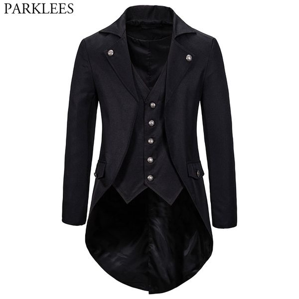 men's suits blazers gothic victorian tailcoat jacket men steampunk medieval cosplay costume male pirate viking renaissance formal tuxed, White;black
men's suits blazers gothic victorian tailcoat jacket men steampunk medieval cosplay costume male pirate viking renaissance formal tuxed, White;black