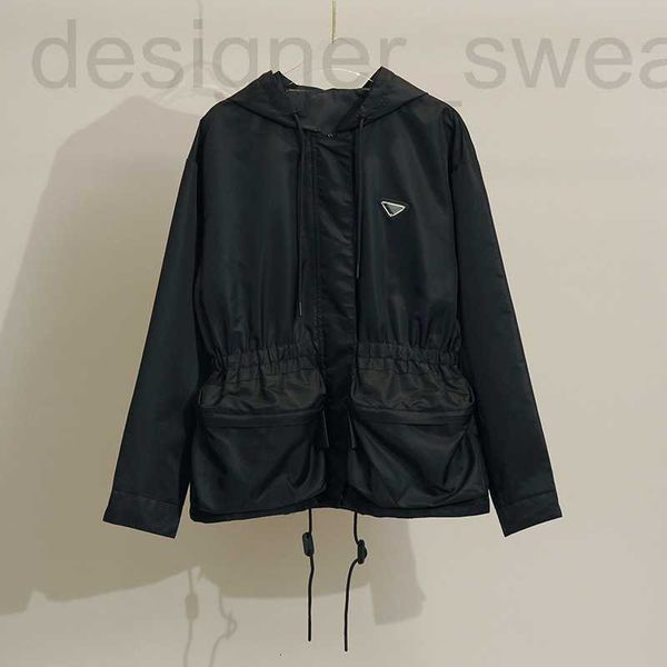 women's jackets designer french style 2022 autumn new black drawcord hooded waist jacket slimming sunscreen trend ei7p, Black;brown
women's jackets designer french style 2022 autumn new black drawcord hooded waist jacket slimming sunscreen trend ei7p, Black;brown