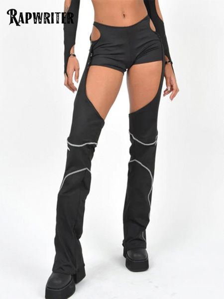 women's pants s rapwriter chic hollow out woman dance stitch patchwork racing style high waist trouser grunge fashion streetwear trend, Black;white
women's pants s rapwriter chic hollow out woman dance stitch patchwork racing style high waist trouser grunge fashion streetwear trend, Black;white