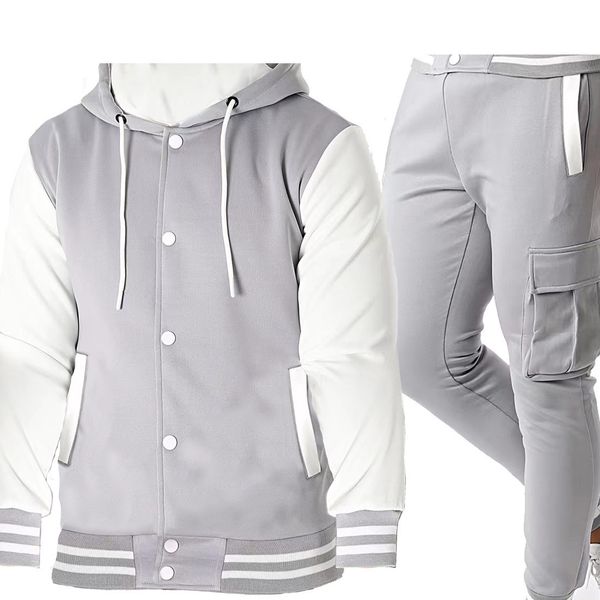 mens tracksuits spring and autumn leisure sports fashion brand baseball suit rushuai american set 230228, Gray
mens tracksuits spring and autumn leisure sports fashion brand baseball suit rushuai american set 230228, Gray