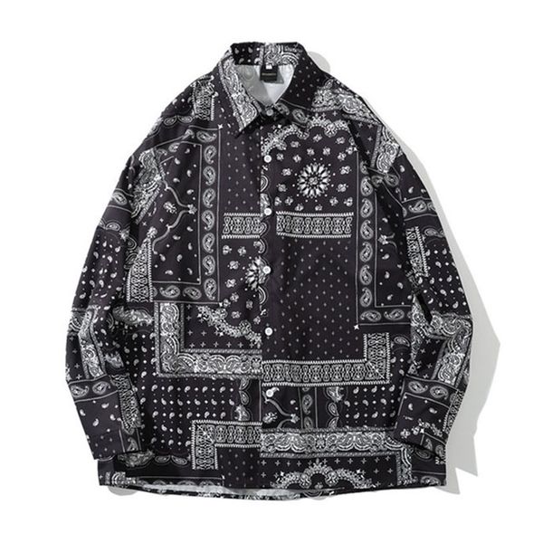 men's casual shirts bandana shirt for men oversize clothes print harujuku long sleeve hawaiian checked clothing 230228, White;black
men's casual shirts bandana shirt for men oversize clothes print harujuku long sleeve hawaiian checked clothing 230228, White;black