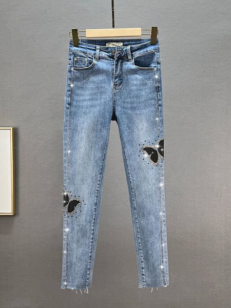 women's jeans butterfly sequin bling spring autumn woman high waist pencil denim pants 230301, Blue
women's jeans butterfly sequin bling spring autumn woman high waist pencil denim pants 230301, Blue