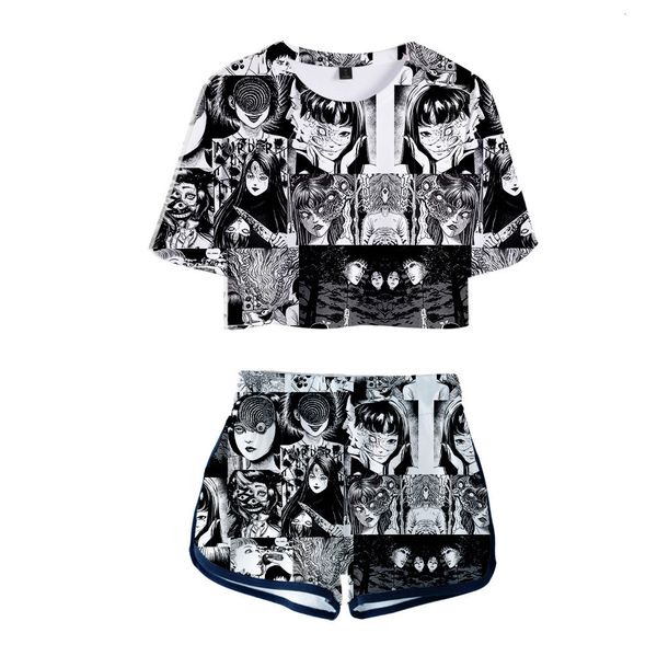 women s two piece pants outfits horror comic junji ito 3d print 2 set crop and shorts tracksuit for sets cosplay costume 230228, White
women s two piece pants outfits horror comic junji ito 3d print 2 set crop and shorts tracksuit for sets cosplay costume 230228, White