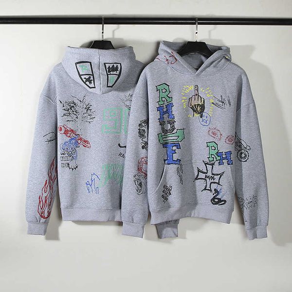 doodle hoodie rhude manager's hand-painted graffiti set head high street men's and women's hooded sweater, Black
doodle hoodie rhude manager's hand-painted graffiti set head high street men's and women's hooded sweater, Black