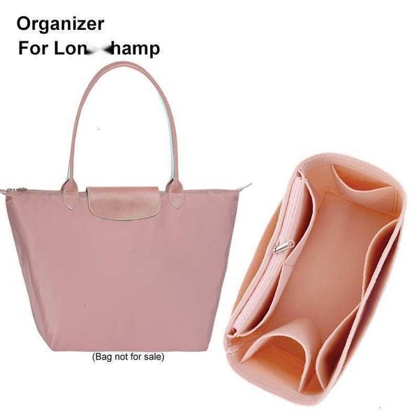 

Organizer Purse for Handbag Shaper Insert Women Travel Shopper Inner Bag Tote Felt Bags Linner Storage Divider, Short handle side s