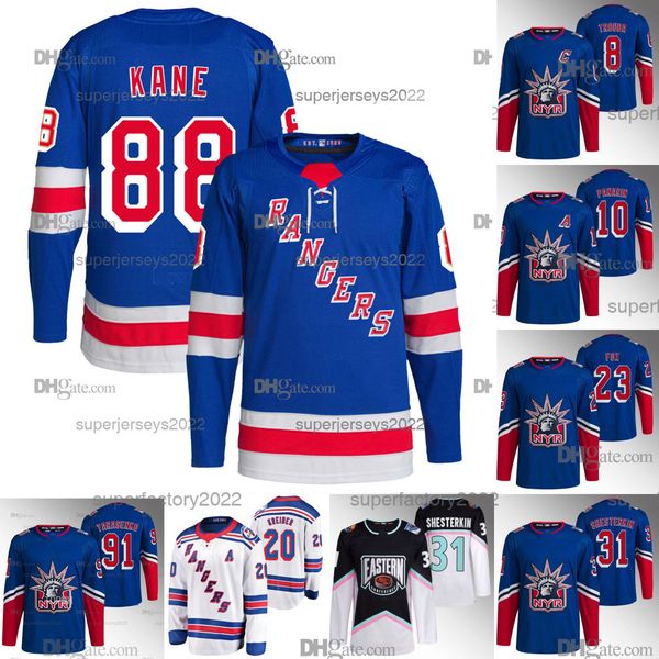 88 patrick kane new york reverse retro rangers jersey vladimir tarasenko igor shesterkin artemi panarin adam fox chris kreider mika zibaneja, Black;red
88 patrick kane new york reverse retro rangers jersey vladimir tarasenko igor shesterkin artemi panarin adam fox chris kreider mika zibaneja, Black;red