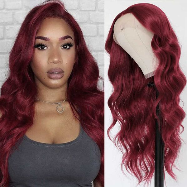 front lace wig women's long curly hair wine red big wave chemical fiber wig high temperature silk full head cover 230301, Black
front lace wig women's long curly hair wine red big wave chemical fiber wig high temperature silk full head cover 230301, Black
