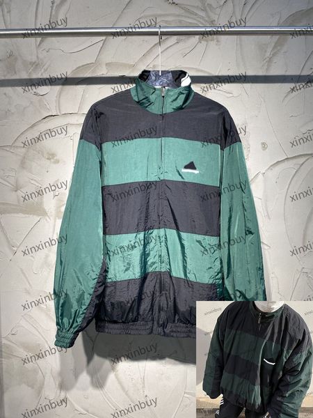 xinxinbuy men designer jacket coat 23ss paris stripe letters two sides sleeve short sleeve women black green oversize s-2xl, Black;brown
xinxinbuy men designer jacket coat 23ss paris stripe letters two sides sleeve short sleeve women black green oversize s-2xl, Black;brown