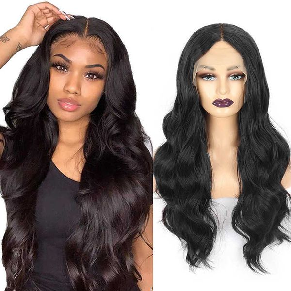 women's wig 13 * 4 front lace split large wavy long curly hair black wigs chemical fiber full head cover 230301
women's wig 13 * 4 front lace split large wavy long curly hair black wigs chemical fiber full head cover 230301