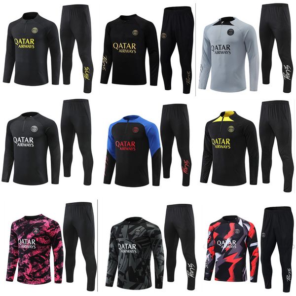 22 23 24 tracksuit psgs mbappe jacket futbol men long sleeves survetement sets hommes sportswear training suits football tracksuits s-2xl, Black
22 23 24 tracksuit psgs mbappe jacket futbol men long sleeves survetement sets hommes sportswear training suits football tracksuits s-2xl, Black
