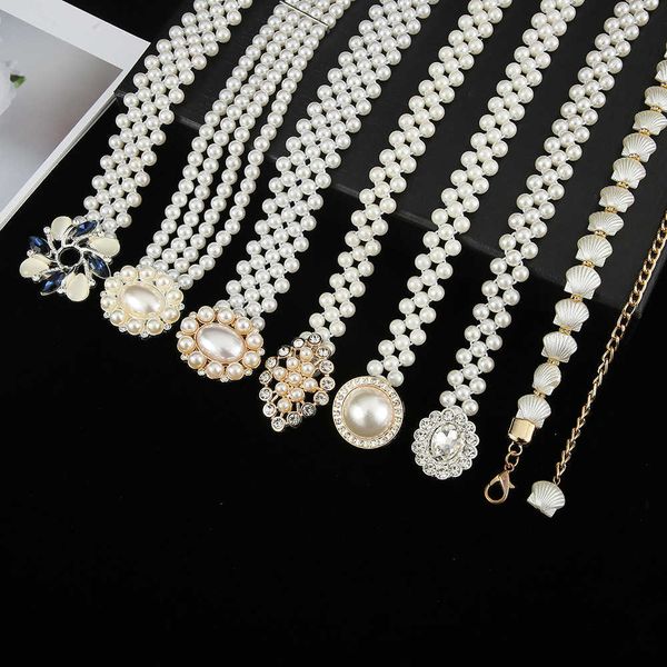 women's sweet pearl waist chain korean dress rhinestone decorative belt versatile fashion elastic waist cover
women's sweet pearl waist chain korean dress rhinestone decorative belt versatile fashion elastic waist cover