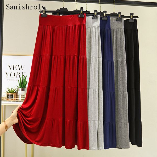 skirts summer autumn women long a line pleated skirts solid elastic high waist modal skirt female big swing maxi skirt saia se1236 230301, Black
skirts summer autumn women long a line pleated skirts solid elastic high waist modal skirt female big swing maxi skirt saia se1236 230301, Black