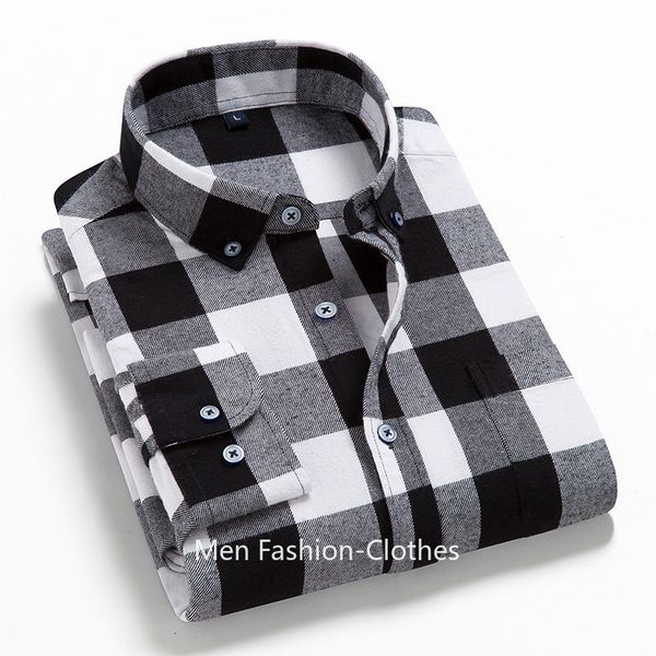 men s casual shirts man plaid cotton chemise male blouses long sleeve formal business shirt clothing 230228, White;black
men s casual shirts man plaid cotton chemise male blouses long sleeve formal business shirt clothing 230228, White;black