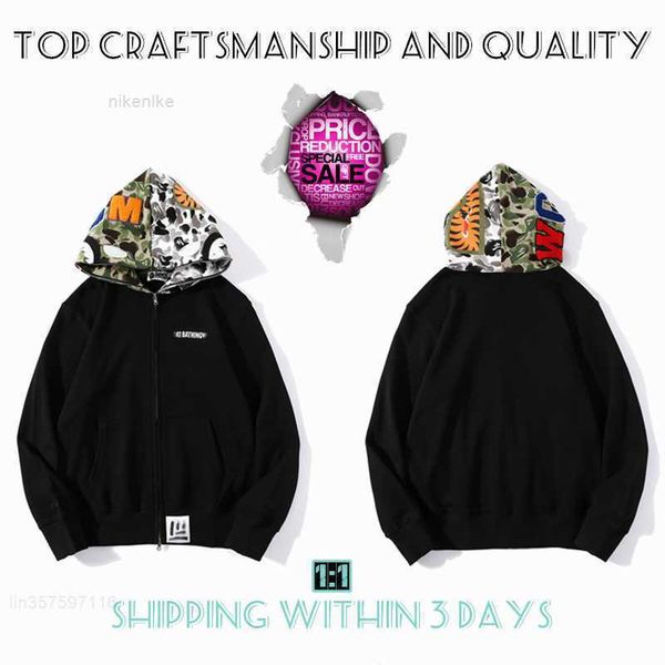craftsmanship mens hoodies apes hoodie designer jacket shark pullover tiger full zip color harajuku sweatshirt fashion co-branding camouflag, Black
craftsmanship mens hoodies apes hoodie designer jacket shark pullover tiger full zip color harajuku sweatshirt fashion co-branding camouflag, Black