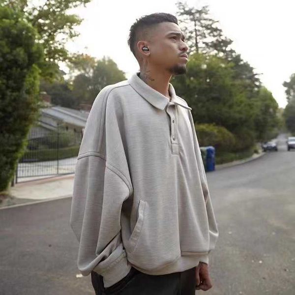 solid rhude style color lapel pullover sweater american fashion brand high street casual loose polo shirt men abj9, Black
solid rhude style color lapel pullover sweater american fashion brand high street casual loose polo shirt men abj9, Black