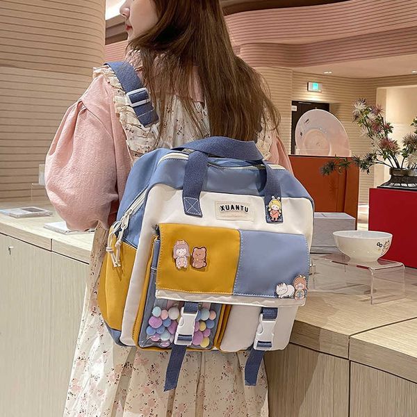 contrast color korean style women's backpack bag 2023 trend multifunctional schoolgirl's nylon fabric school kawaii 230223
contrast color korean style women's backpack bag 2023 trend multifunctional schoolgirl's nylon fabric school kawaii 230223