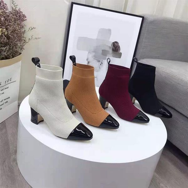 autumn and winter socks highs heel fashion knitted elastic boots designer letters women shoes womens letter thick high heels269c, Black
autumn and winter socks highs heel fashion knitted elastic boots designer letters women shoes womens letter thick high heels269c, Black