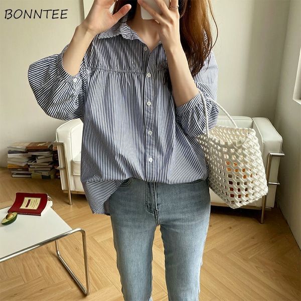 women's blouses shirts three quarter sleeve shirts women office lady striped leisure baggy female vintage turn-down collar college eleg, White
women's blouses shirts three quarter sleeve shirts women office lady striped leisure baggy female vintage turn-down collar college eleg, White