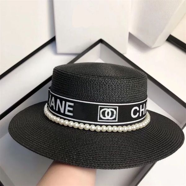 designer straw hat 2023 brand letter hats female spring and summer versatile pearl letters flat hat japanese large brim sun protection beach, Blue;gray
designer straw hat 2023 brand letter hats female spring and summer versatile pearl letters flat hat japanese large brim sun protection beach, Blue;gray